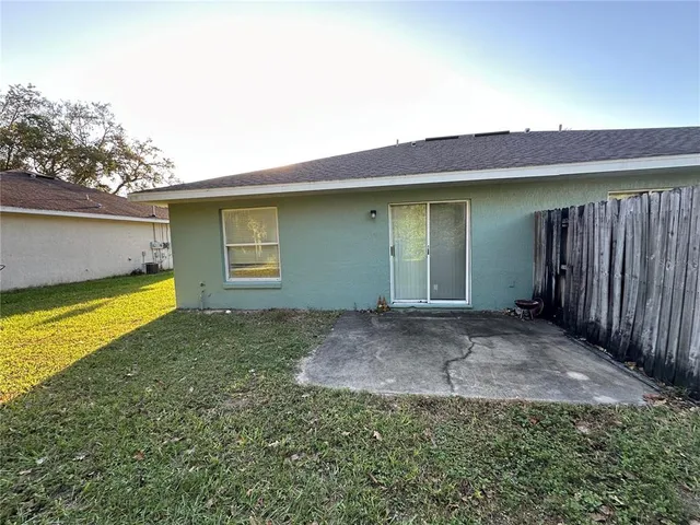 a backyard of a house