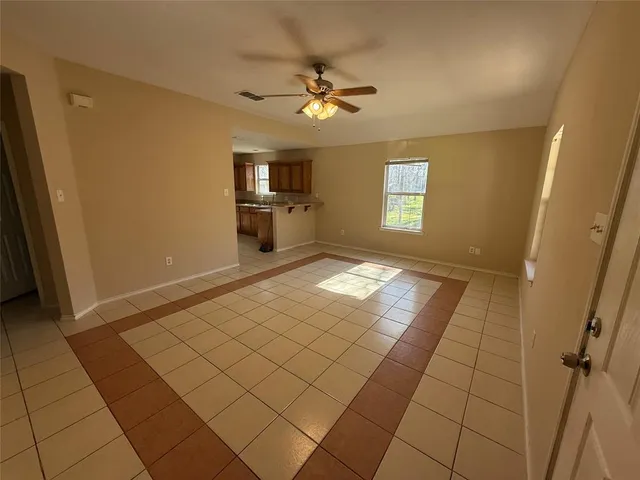 a view of a livingroom with a window