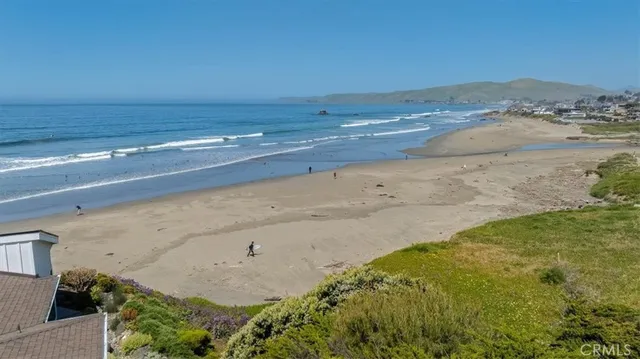 a view of beach and ocean