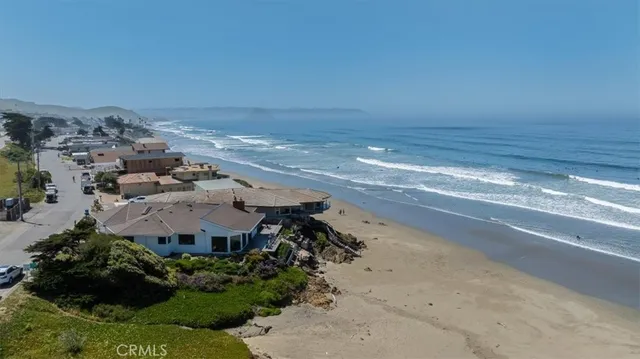 a view of beach and ocean