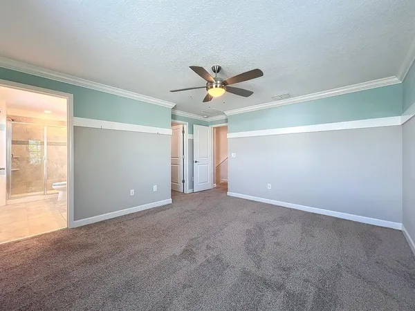 a view of a room with drop ceiling