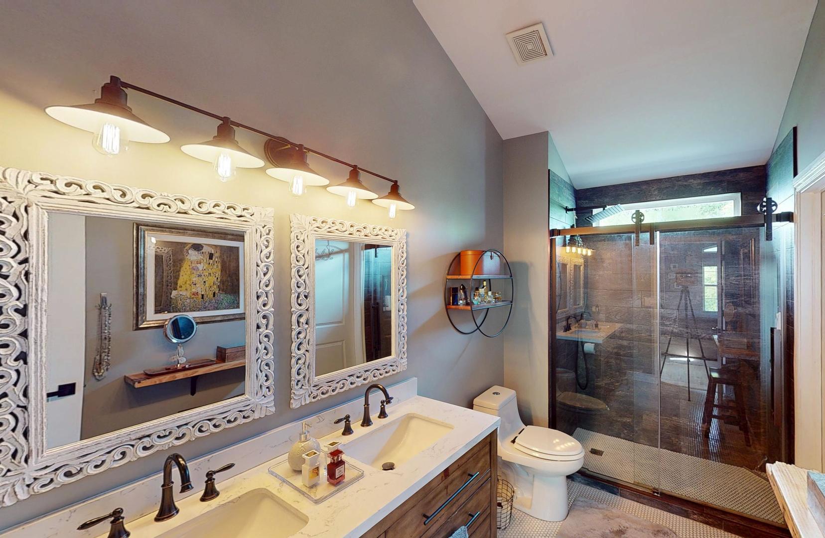 2207 Periwinkle Lane Naperville, IL 60540 - Photo 18 of 40 a bathroom with a sink and a mirror