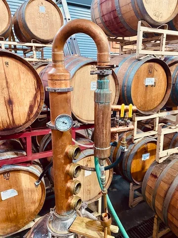 a room with lots of bottles of alcohol