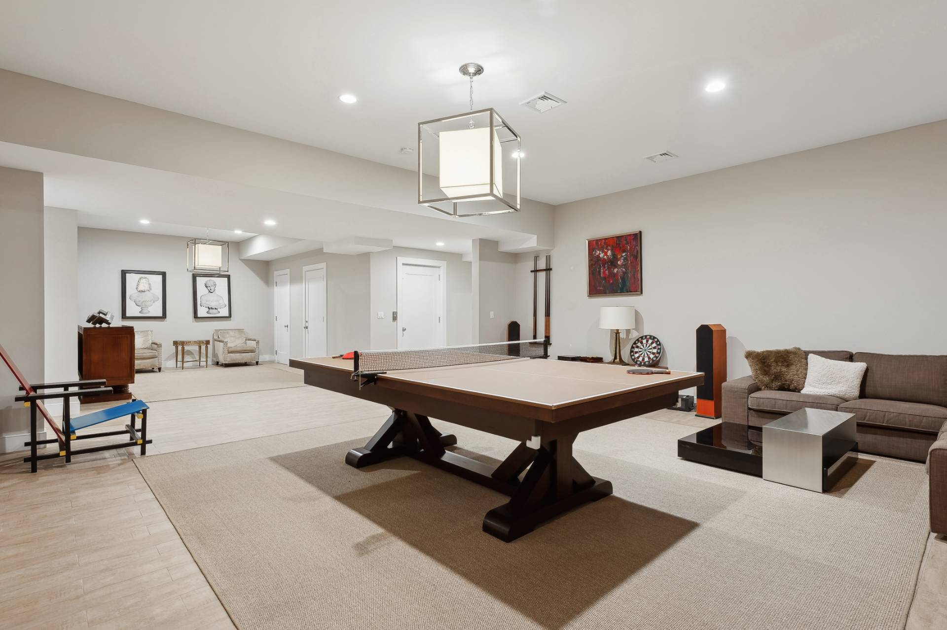 63 Newlight Lane Bridgehampton, NY 11976 - Photo 32 of 37 a living room with furniture pool table and a rug