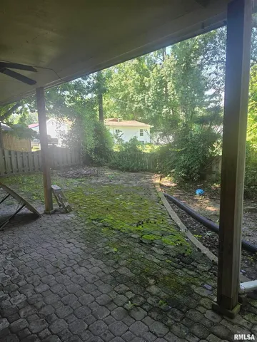 a view of a yard with porch