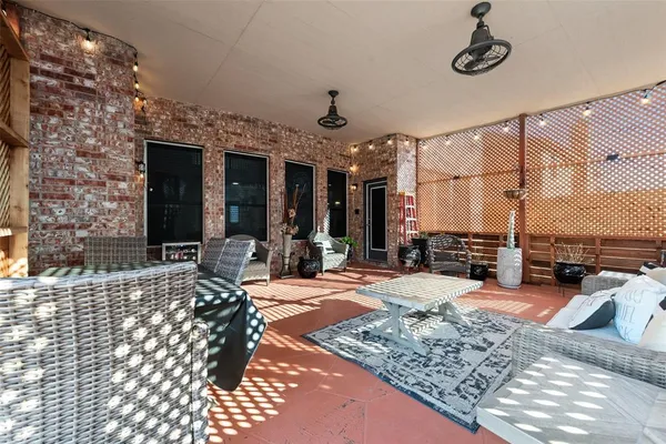 a view of a living room and entry way