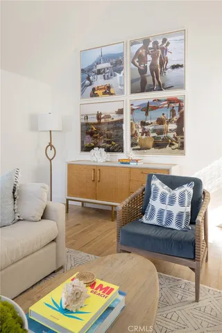 a living room with furniture and rug