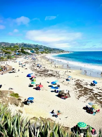 a view of beach and ocean