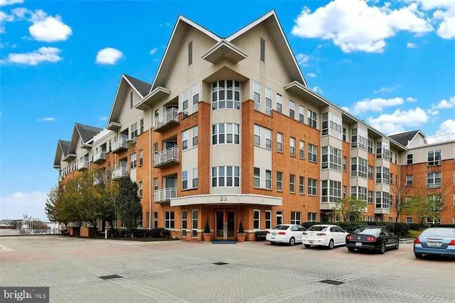 a car parked in front of a building
