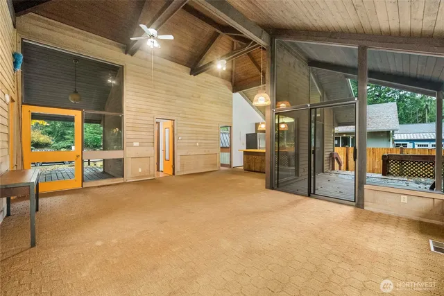 a view of a building with an outdoor space