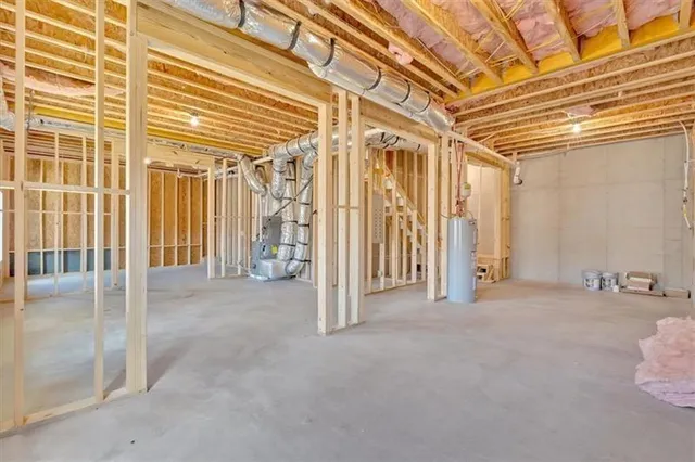 a balcony with view of trees