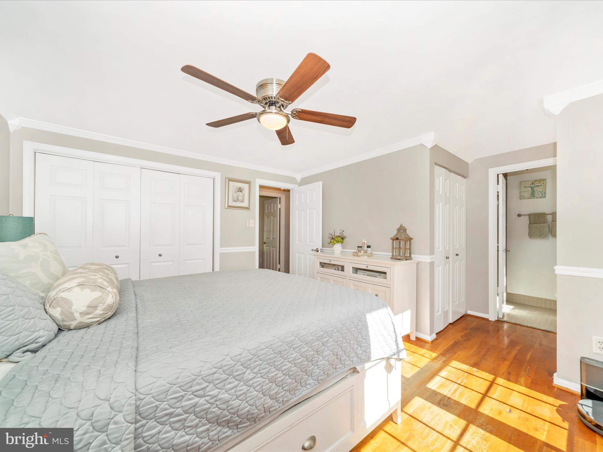 2684 Lydia Court Adamstown, MD 21710 - Photo 19 of 44 a spacious bedroom with a bed and cabinets