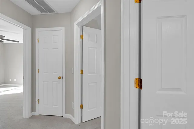 a view of a bathroom with closet