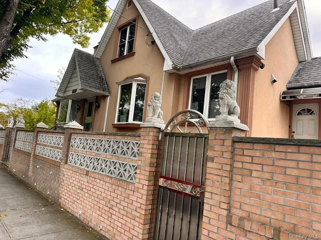 a front view of a house with balcony