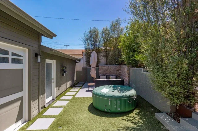 a room with a table and chairs