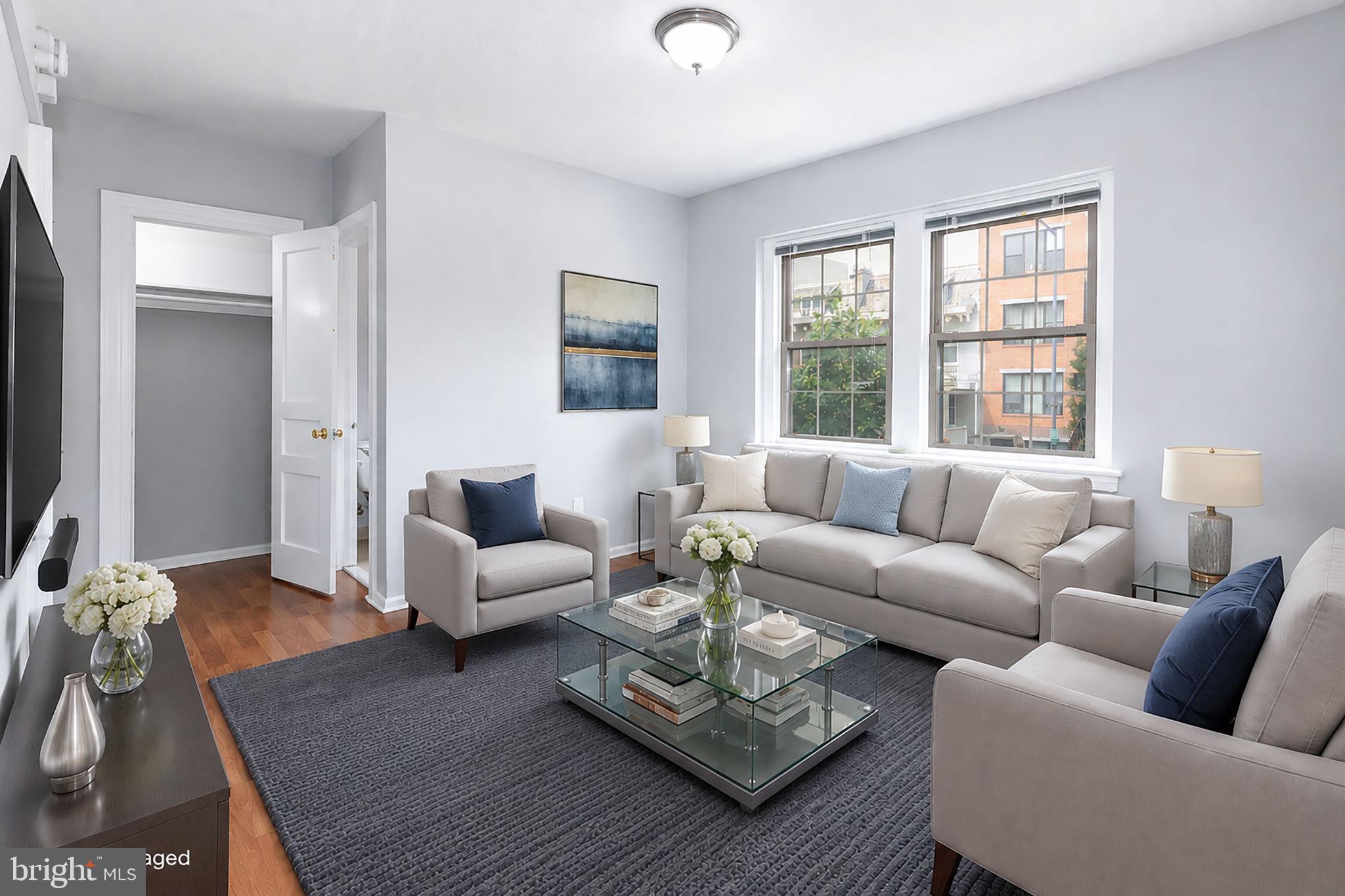 2415 Ontario Road Northwest, Unit 102 Washington, DC 20009 - Photo 5 of 27 Living Room Virtual Staging
