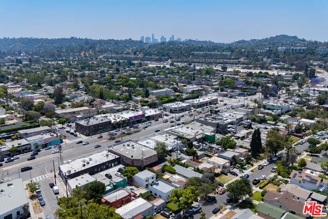 an aerial view of a city