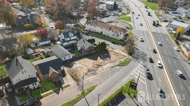 an aerial view of a city