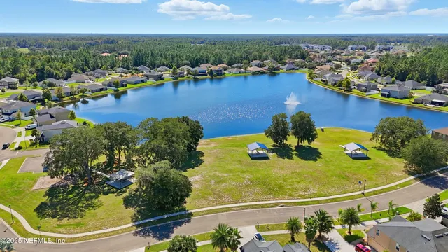 a view of a swimming pool and outdoor space