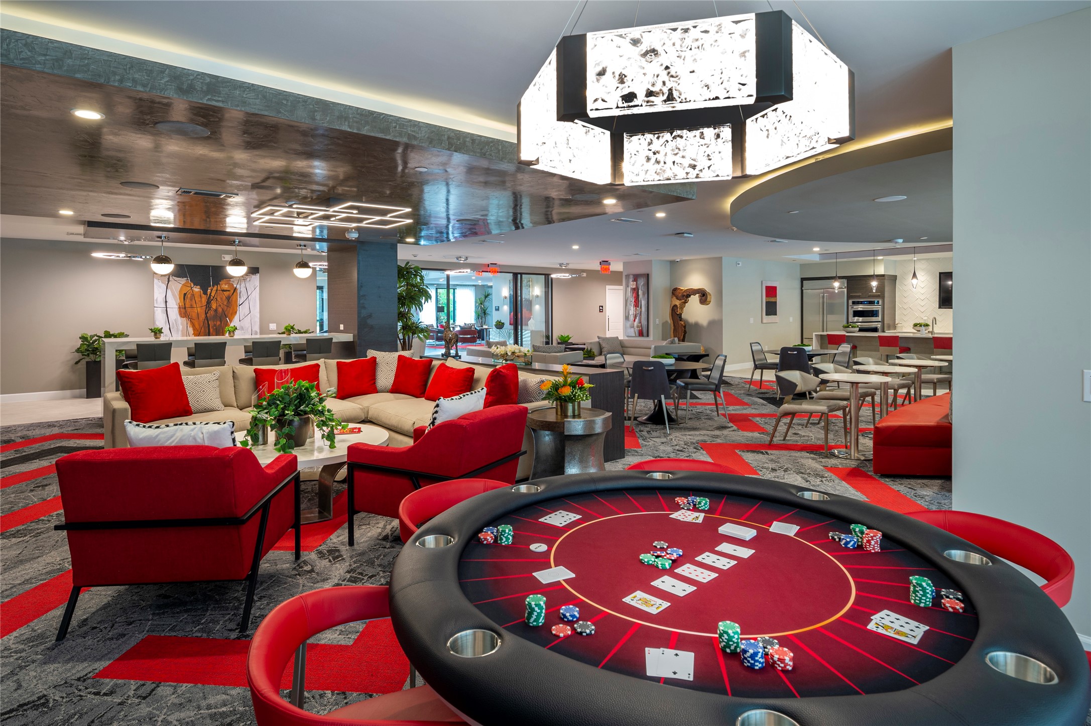 1616 Partnership Way, Unit 1234 Katy, TX 77449 - Photo 6 of 22 a living room with lots of furniture and a rug