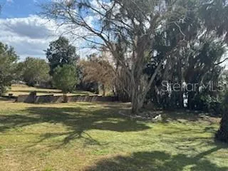a view of swimming pool with trees in the background