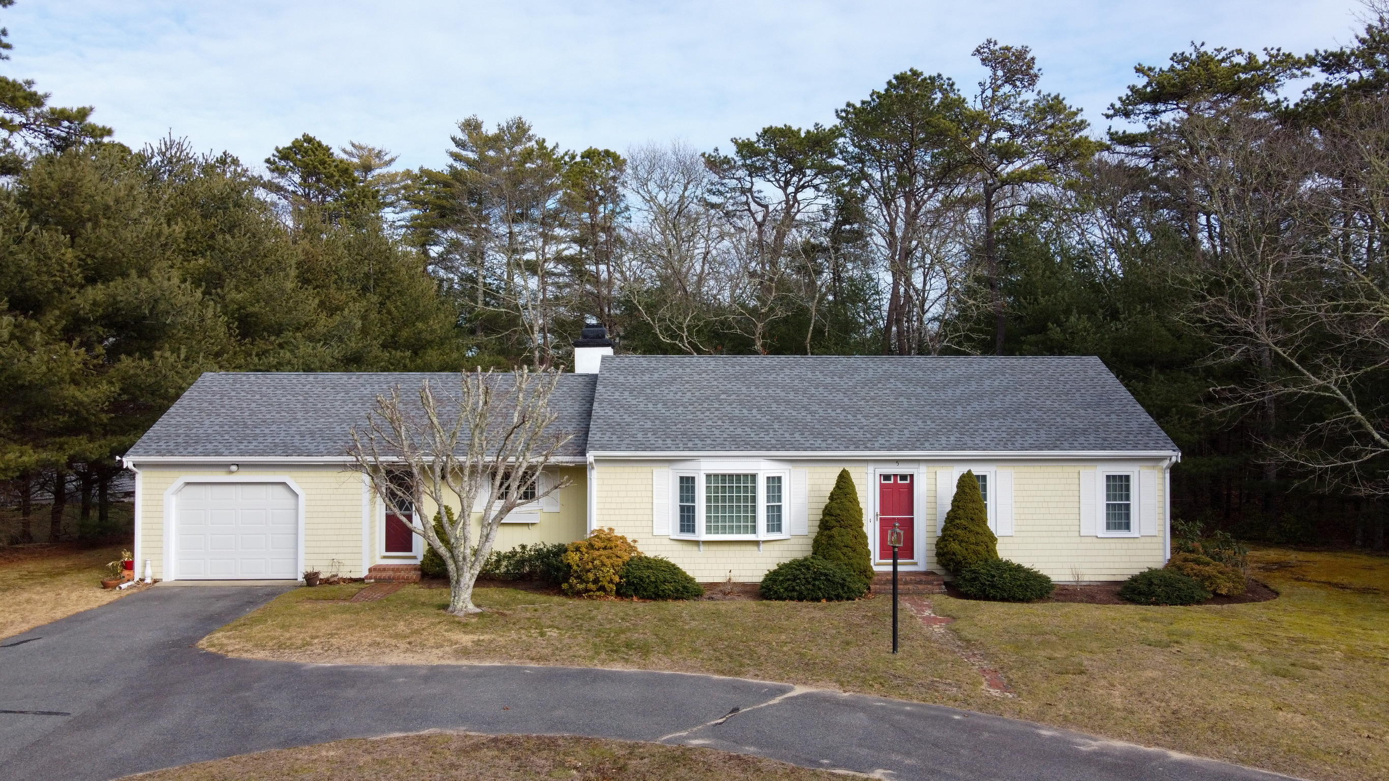 a aerial view of a house