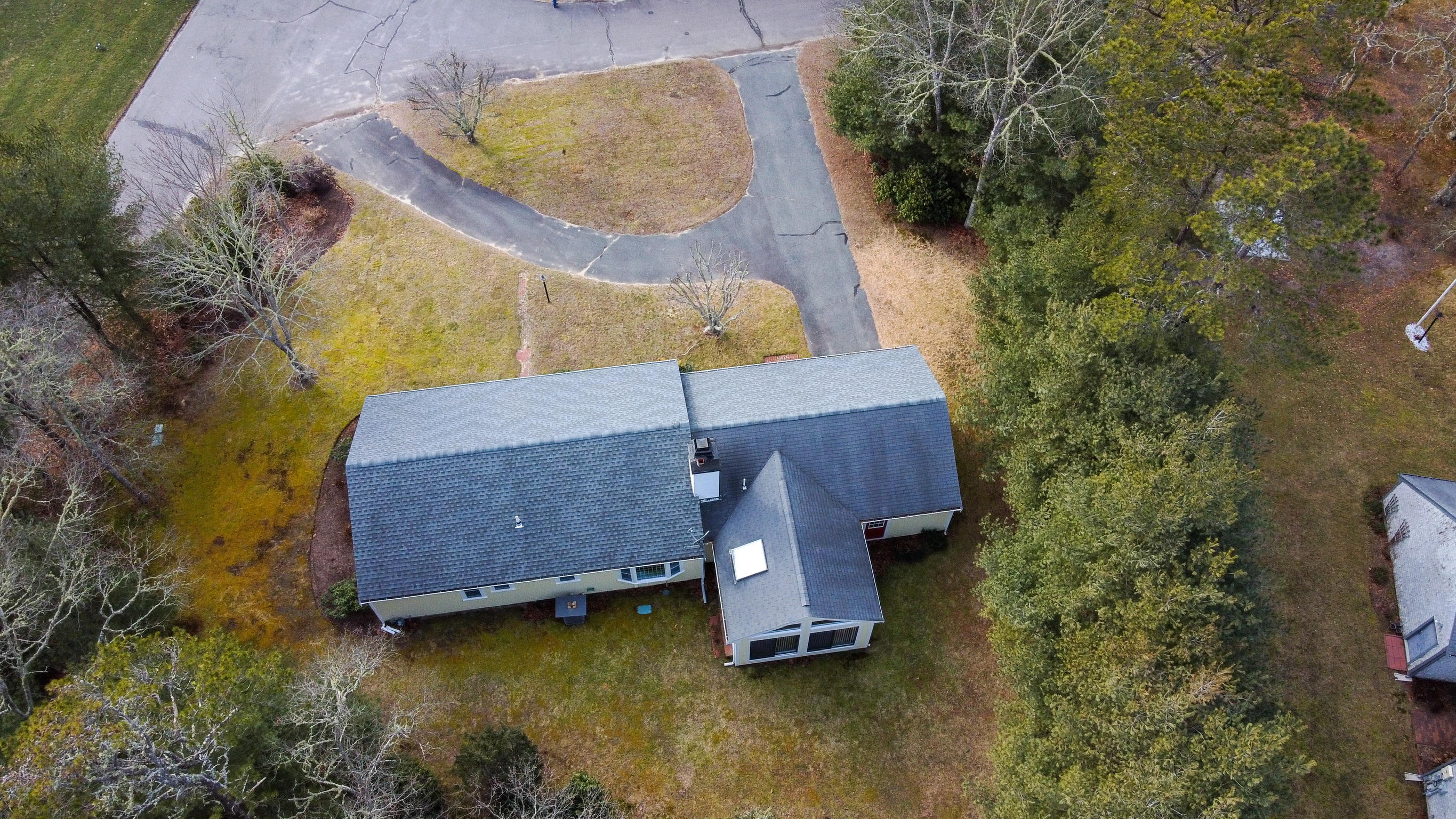 5 Barbary Circle Mashpee, MA 02649 - Photo 6 of 24 an aerial view of a house with a yard wooden fence and a bench