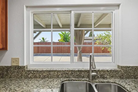 a close view of a sink and a window