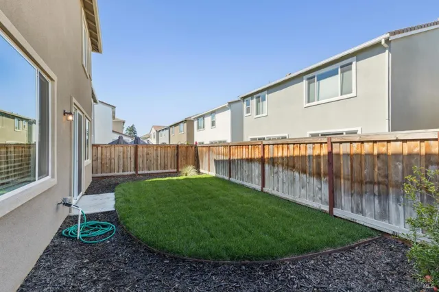 a view of a backyard with plants