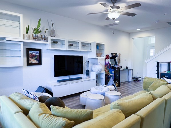 1805 Roseburg Drive, Unit 31 Austin, TX 78754 - Photo 2 of 19 a living room with furniture and a flat screen tv