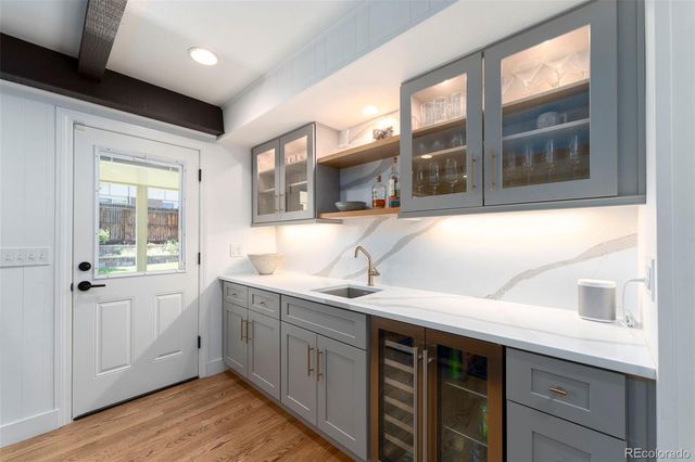 a kitchen with a sink and a window