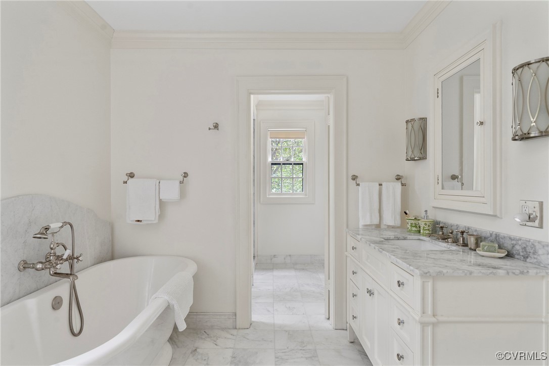 10700 Darby Circle Midlothian, VA 23113 - Photo 26 of 50 a bathroom with a granite countertop tub sink and mirror