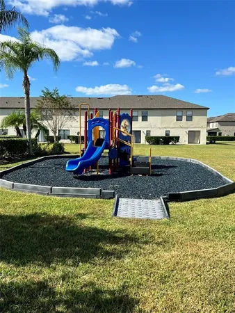 a view of a hallway with a door