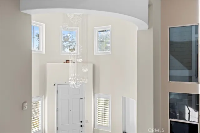 a view of a building with sitting area