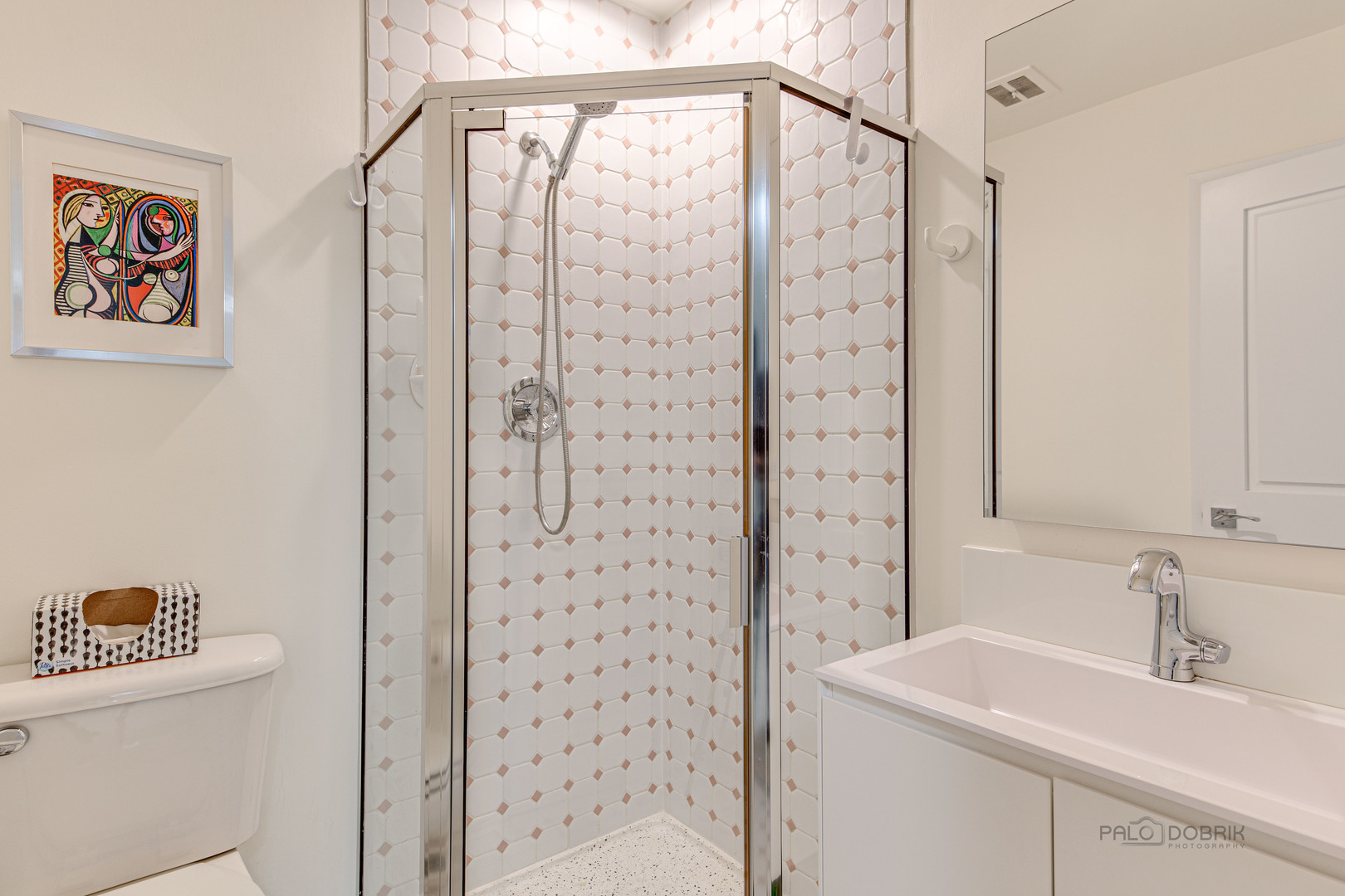 783 Valley Road Glencoe, IL 60022 - Photo 24 of 45 a bathroom with a shower and a sink