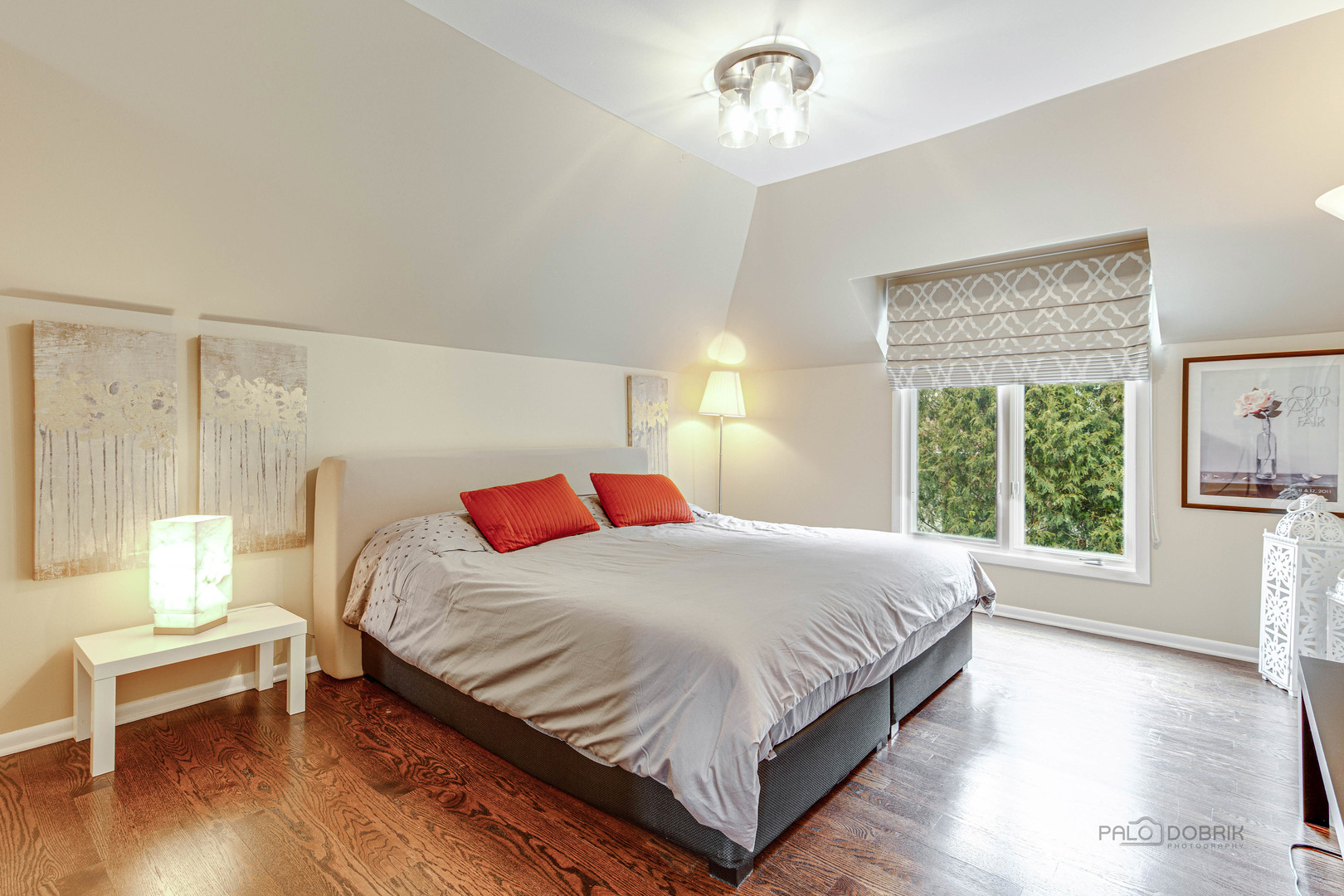 783 Valley Road Glencoe, IL 60022 - Photo 37 of 45 a bedroom with a bed and a large window