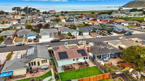 an aerial view of a city