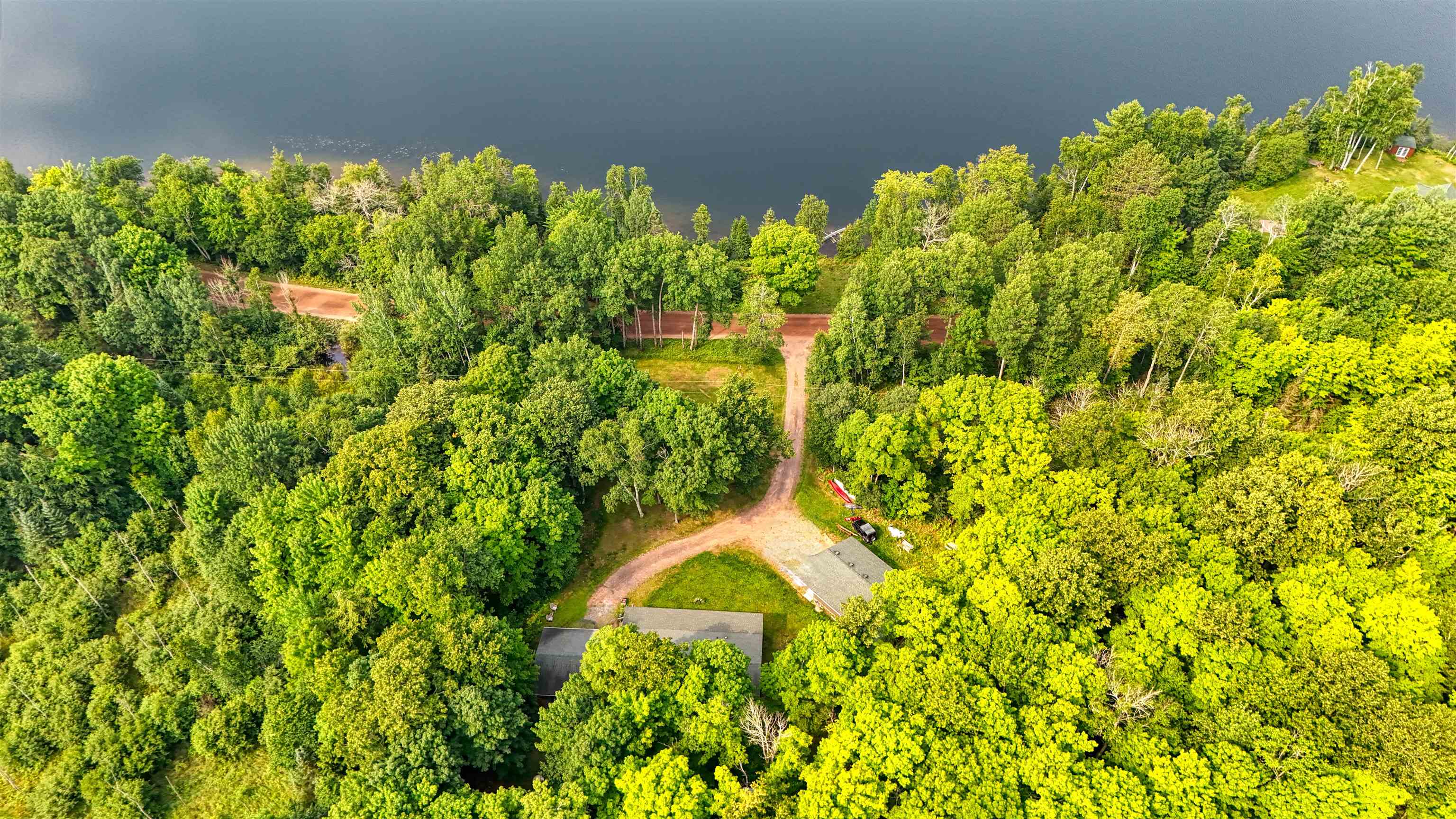 48400 Old Grade Road Cable, WI 54821 - Photo 2 of 58 Bird's eye view of a heavily wooded area