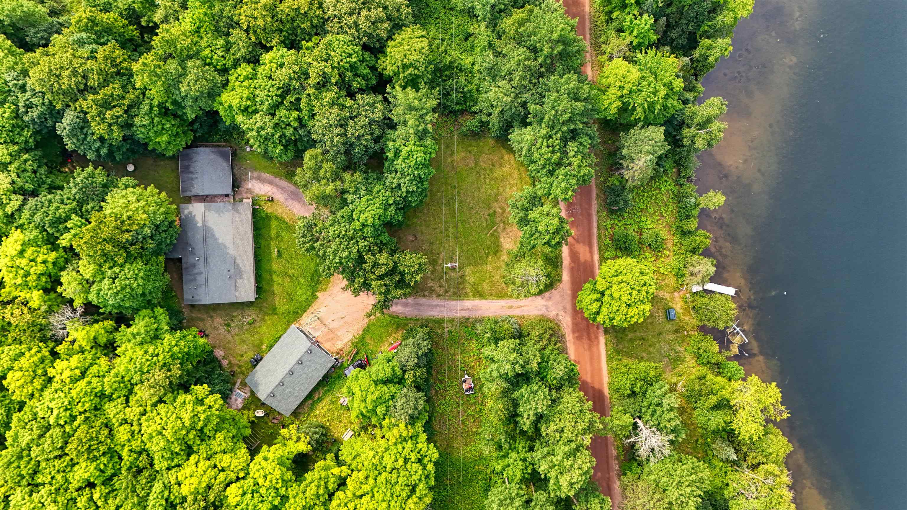 48400 Old Grade Road Cable, WI 54821 - Photo 3 of 58 Aerial view of a large body of water