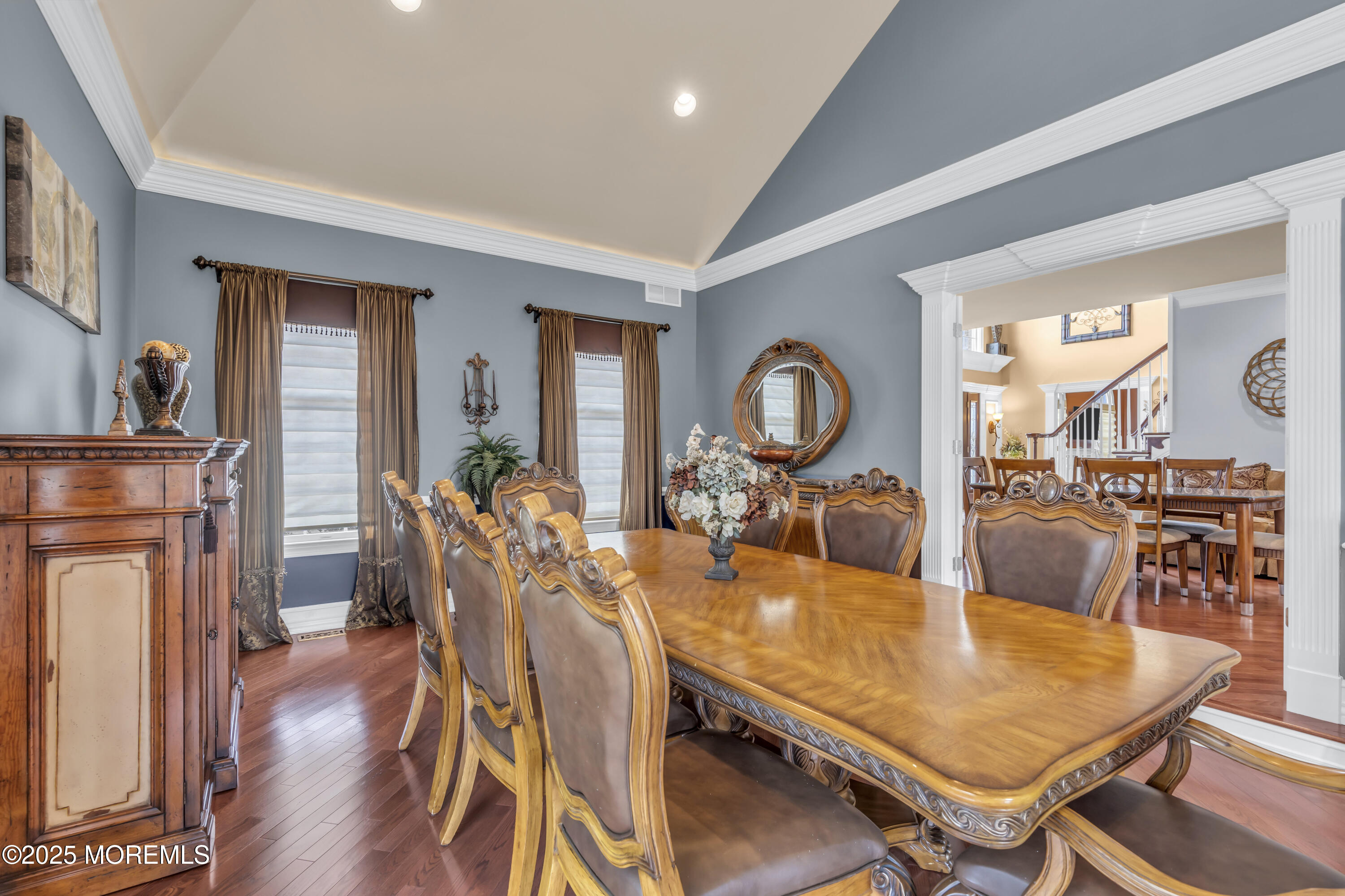 12 Courtney Court Freehold, NJ 07728 - Photo 25 of 99 a view of a dining room with furniture and wooden floor