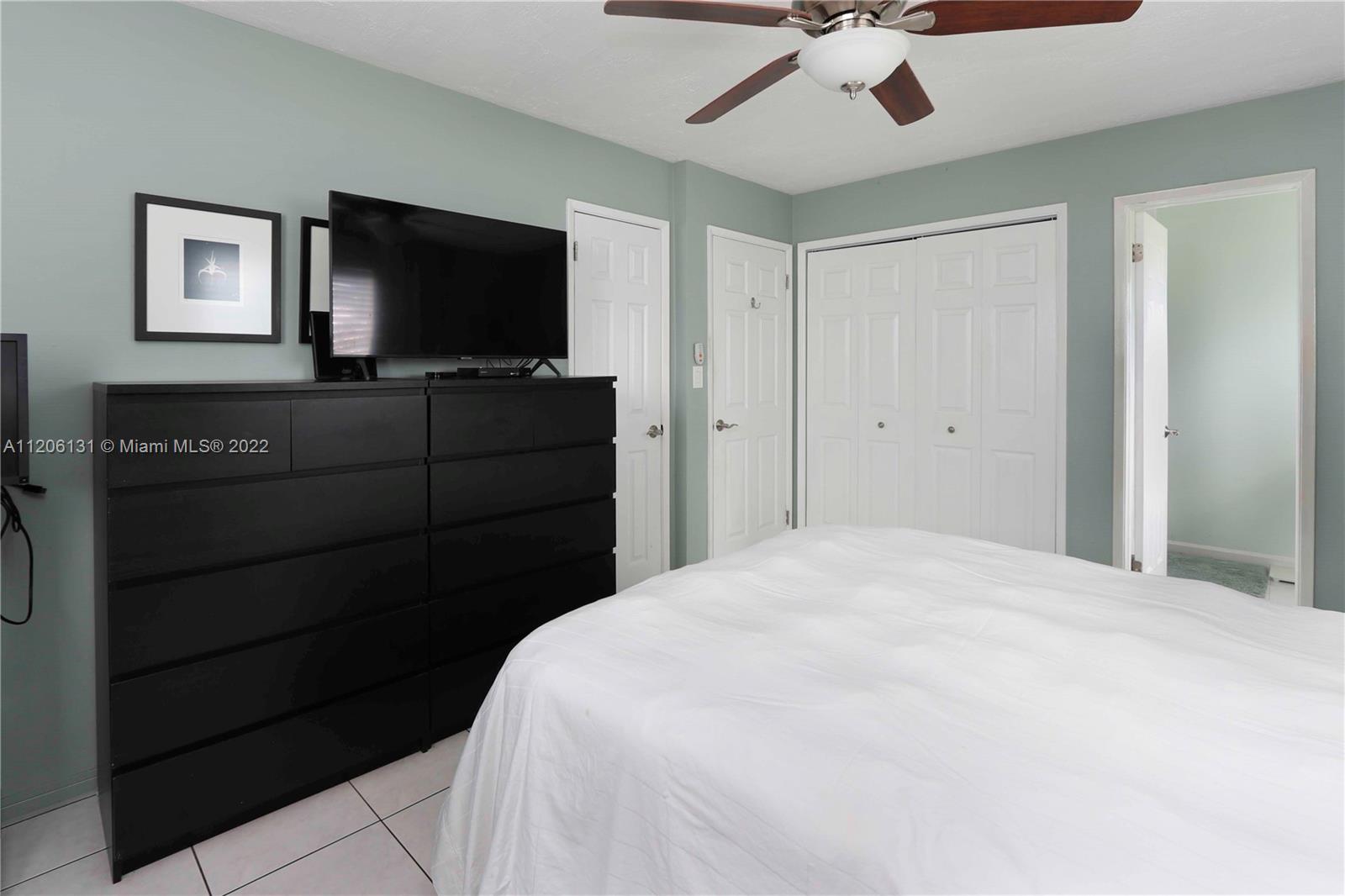 1711 North Park Road Hollywood, FL 33021 - Photo 18 of 29 a bedroom with a bed and a flat tv screen on dresser
