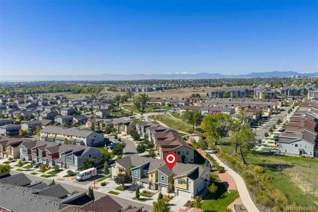 an aerial view of a city