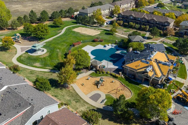 an aerial view of a city