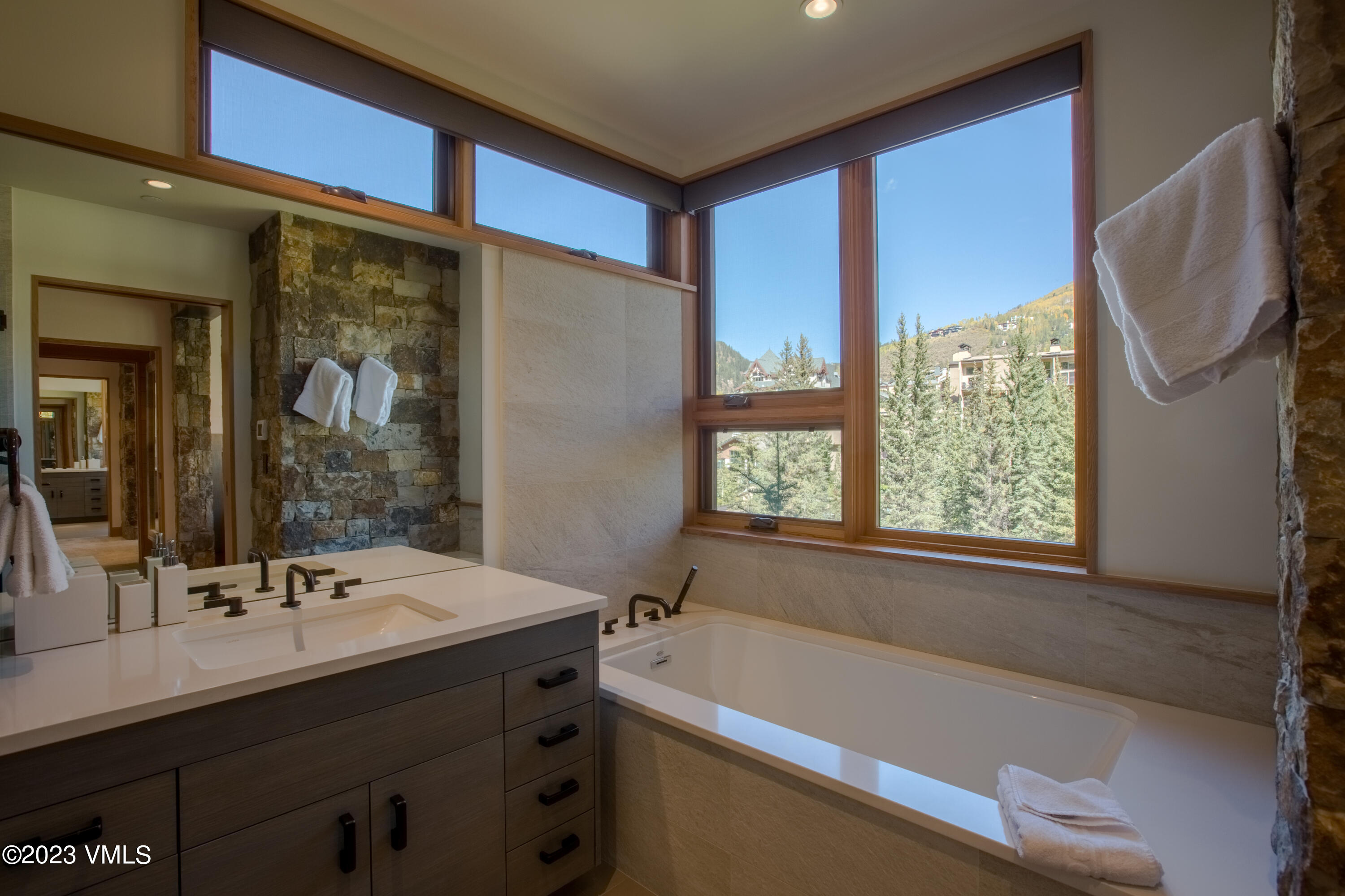 645 West Forest Road Vail, CO 81657 - Photo 38 of 48 a bathroom with a bathtub and a sink