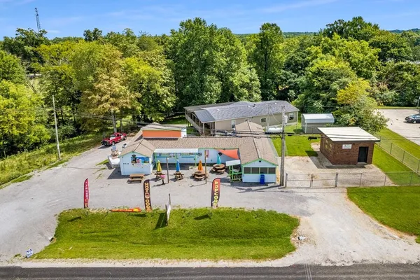 a front view of a house with a garage