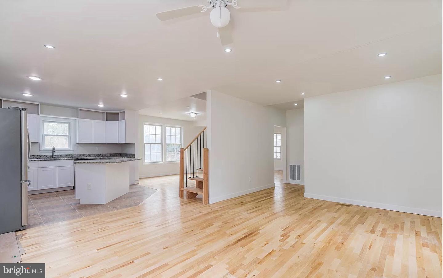 Bright and airy open living space.