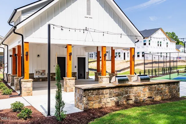 swimming pool with an outdoor seating