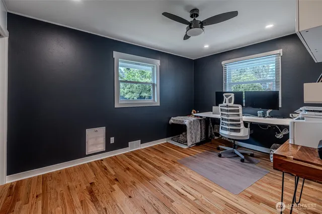 a workspace with a window