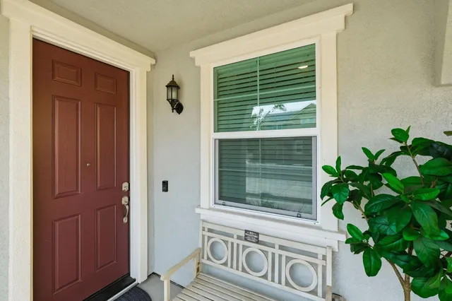 a view of a entryway door of the house