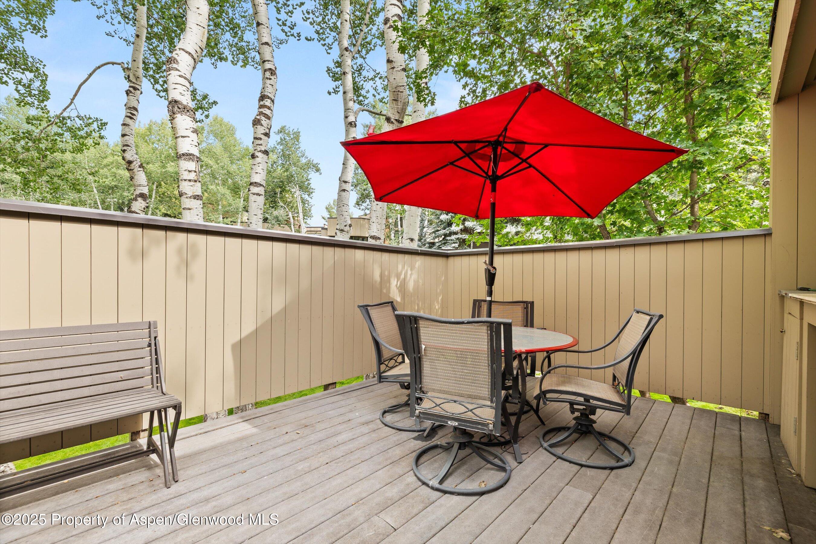 1443 Crystal Lake Road, Unit 3E Aspen, CO 81611 - Photo 31 of 34 a view of deck with patio